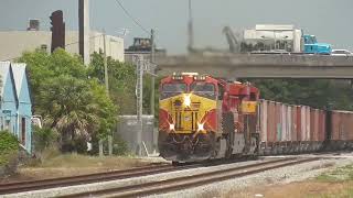 FEC Freight Train 103-07 By West Palm Beach Plus Brightline \u0026 Tri-Rail 4-7-22