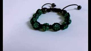 CRYSTAL BRACELET-SHAMBALLA- DISCO BALL- RICK ROSS GREEN SALE $10.99 BUY 4 GET 1 FREE