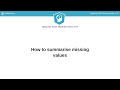 R Tutorial : How to summarise missing values