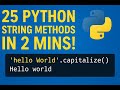 25 Python String Methods Explained in 2 Minutes 🔥 | Learn Fast with Live Typing!