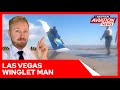 Man falls off Aircraft Wing in Las Vegas!