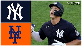 New York Yankees Vs. New York Mets | Exhibition Game | 7/19/20