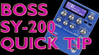 Boss SY200 quick tip - How to send wet and dry signals to different amps