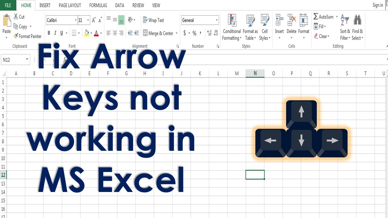 How To Fix Arrow Keys Not Working In Excel - YouTube