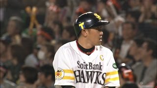 【プロ野球パ】内川が先制タイムリー！柳田が好走塁で一気にホームイン 2015/04/26 H-L