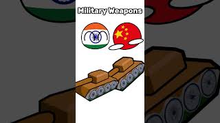 🌏 India and China build TANKS #shorts #meme #animation #countryballs