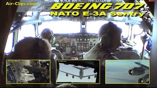 Boeing 707 E-3A NATO full mission, air refueling \u0026 interior views! [AirClips full flight series]