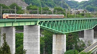 [FHD]JR東日本・中央本線：鳥沢～猿橋駅間、189系M51編成/■団体臨時列車■『さよなら189系M51編成ラストラン（国鉄特急色）』《9189M》他走行シーン。