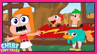 Rollercoaster 😱| Chibi Tiny Tales | Phineas and Ferb | Big Chibi | Disney Channel