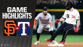 Giants vs. Rangers Game Highlights (6/7/24) | MLB Highlights