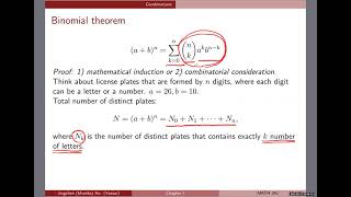 [Chapter 1] #5 Combinations - Binomial theorem