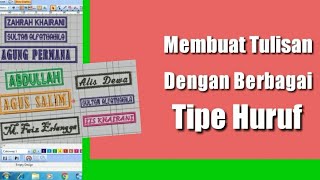 MEMBUAT TULISAN DENGAN BERBAGAI TIPE HURUF DENGAN WILCOM EMBROIDERY STUDIO E2