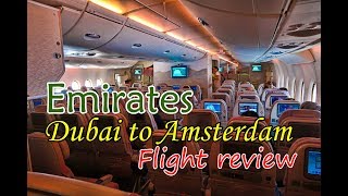 Emirates A380-800 Dubai to Amsterdam Economy flight review - Food \u0026 In-flight Entertainment