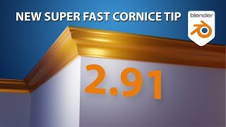 Super fast Cornice Molding in Blender 2.91 | New Feature Modeling Tip