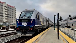 Amtrak Capital Corridor Trains and more at Emeryville Station (San Francisco)