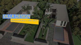 Sketchup 2019 + Vray Next tutorial: Villa Design