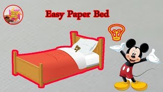 How to Make Easy Origami Bed - origami bed | diy beautiful paper bed for kids | periwinkle