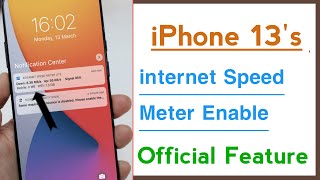 iPhone 13’s How To Enable Official internet Speed Meter