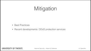 DDoS, Reflection and Amplification - Conclusions