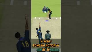 Virat Kohli Bowling Action in Rc20 #shorts