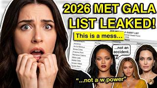THE 2026 MET GALA LEAK IS FAKE ... (celebrity, edited list + more)