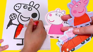Speed Coloring Peppa Pig Activity Pages! Family Fun Activities for Kids 💖 Sniffycat