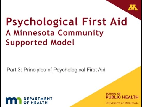 What are the principles of psychological first aid?
