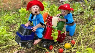 Bu Bu wears new clothes and goes to harvest fruit