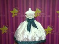 Vestido De Niña Color Beige Con Verde Jade Mod Raxide Vestido De Niña Color Beige Con Verde Jade Mod Raxide