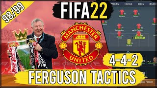 Recreate Sir Alex Ferguson's Man Utd Treble Winners Tactics in FIFA 22 | Custom Tactics Explained