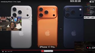 IShowSpeed Reacts to iPhone 17 Pro