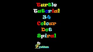 Turtle Tutorial 34: Colour Dot Spiral