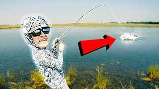I Hooked The BIGGEST BASS In The Pond! (Uncut Fishing Tips)