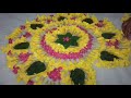 how to make beautiful flower rangoli at home ugadi special flower rangoli ss art creations