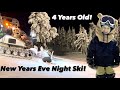 First NIGHT SKI Experience for 4-Year-Old Kashius