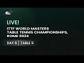 LIVE! | T9 | Day 6 | ITTF World Masters Championships Rome 2024