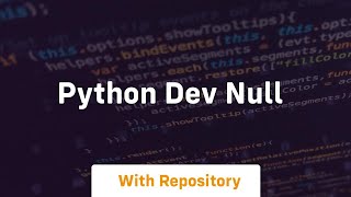 python dev null