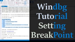Windbg tutorial - Setting a native breakpoint