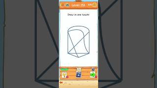 Brain Who? walkthrough level 253 (Draw in one touch) #brainwash #gaming #brainwashsolution #gameplay