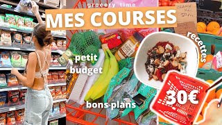 MES COURSES D'ÉTUDIANTE POUR 1 SEMAINE (bons plans, recettes, conseils)