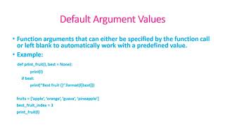 Python Essential Training in HINDI - Tutorial 14 - Default argument values