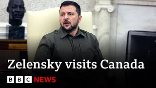 Ukraine's Volodymyr Zelensky makes unannounced visit to Canada - BBC News