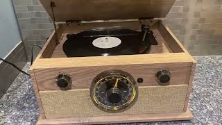 Review on Victrola 4 in 1 Turntable  Stylish Farmhouse Style