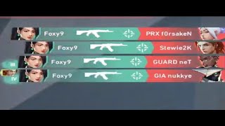 Foxy9 VS PRX f0rsaken , Stewie2k , GUARD neT , GIA nukkye