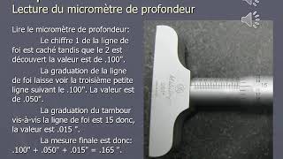 Inspection micromètre de profondeur