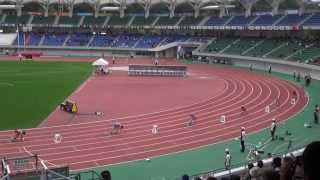 国体成年少年女子共通400mR予選1組岐阜(桐山 伊藤 青木沙 新木)45.82 Gufu Pref.1st