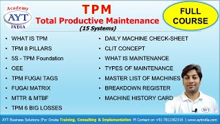 Training Video on TPM (Total Productive Maintenance) | Training for Maintenance & TPM Facilitator
