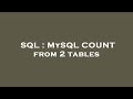 SQL : MySQL COUNT from 2 tables