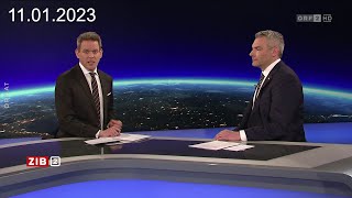ZIB 2 Kanzler Nehammer zur Regierungsarbeit Mi., 11.1.2023