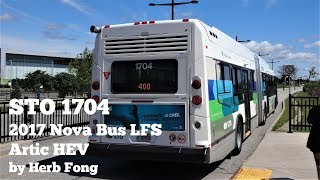 STO Gatineau: a ride on 1704 on 400 Rapibus (2017 Nova Bus LFS Artic HEV)